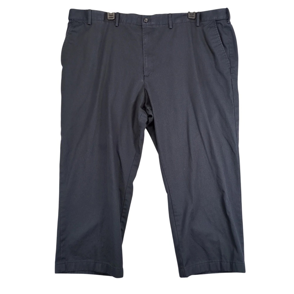 Izod American Chino Navy Blue Pants Mens 52x27 Classic Big & Tall Preppy Casual